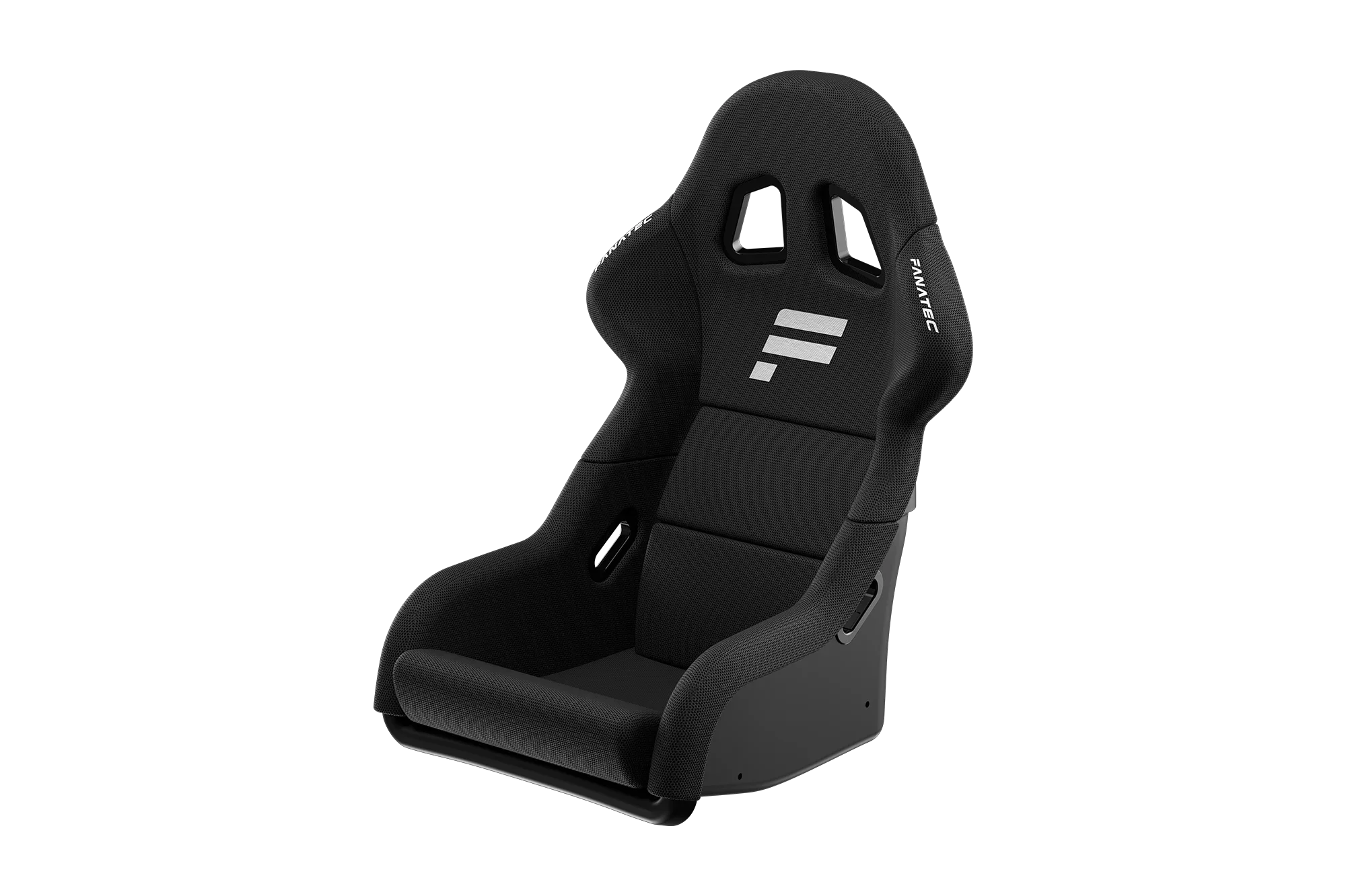 Fanatec racing bucket seat bolstered sim racing seat with headrest for Turnkey cockpit packages