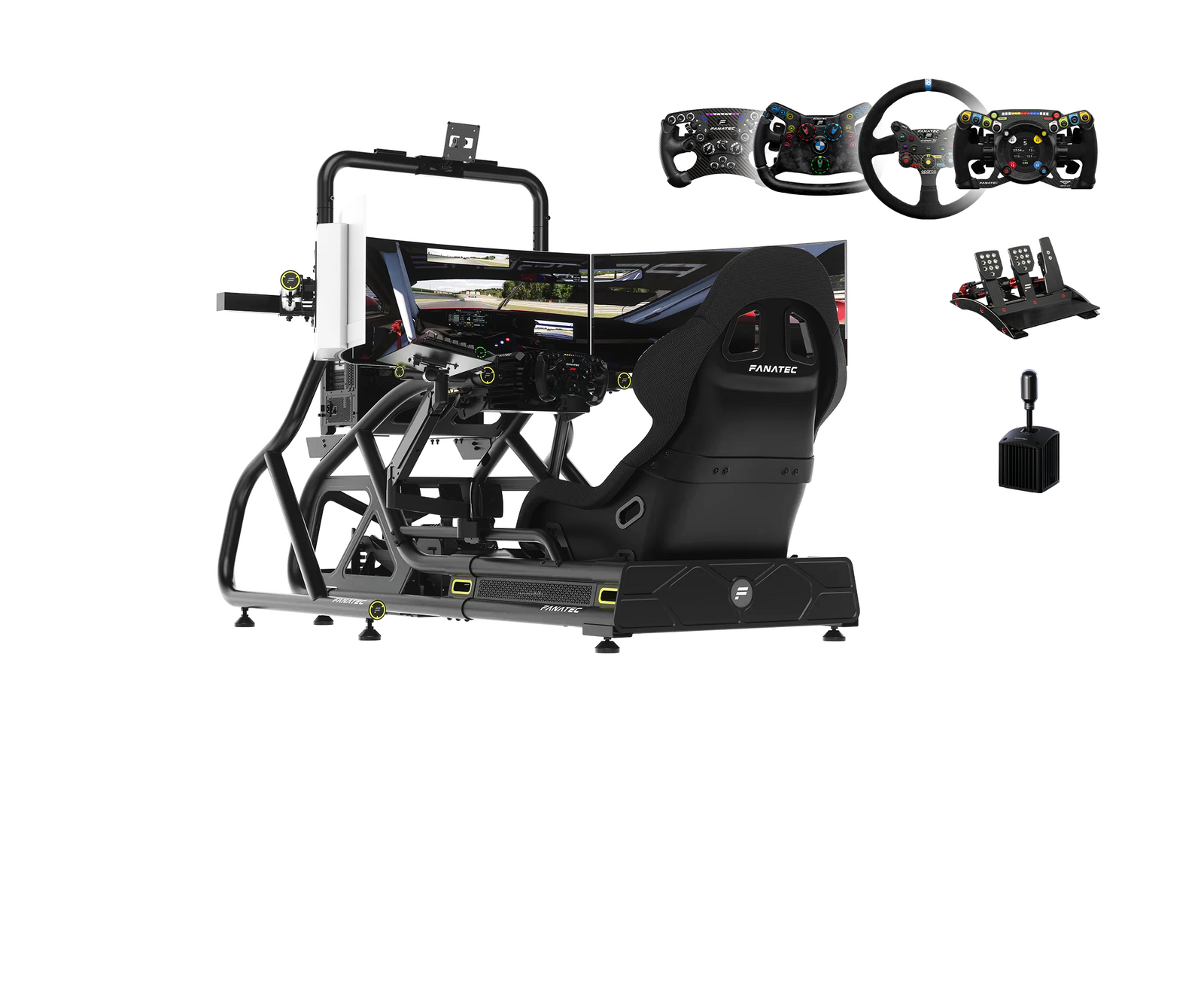 Formula Package no-compromise racing simulator with top-tier direct drive, hydraulic pedals, and racing seat